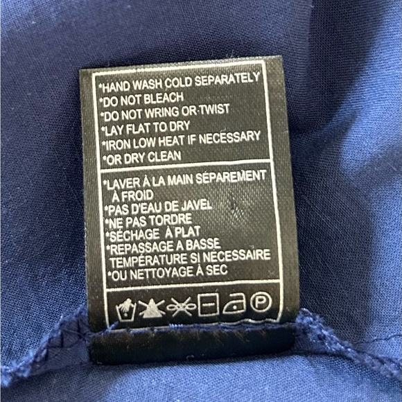 BB Dakota Navy Eyelet V-Neck Fit & Flare Dress - Picture 6 of 8